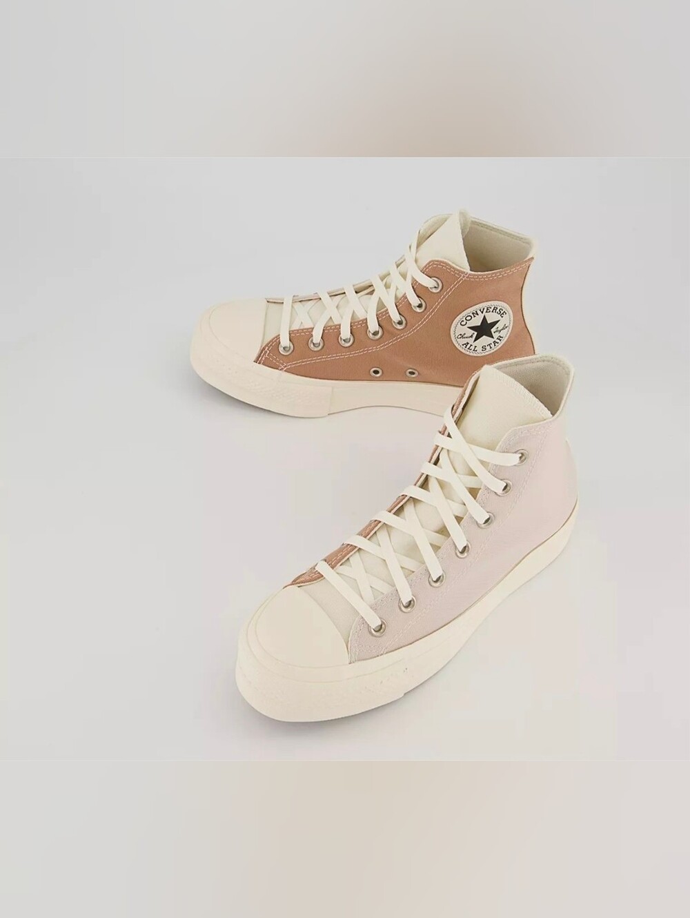 Converse Chuck Taylor All Star High Top Sneakers - Two-Tone White & Brown